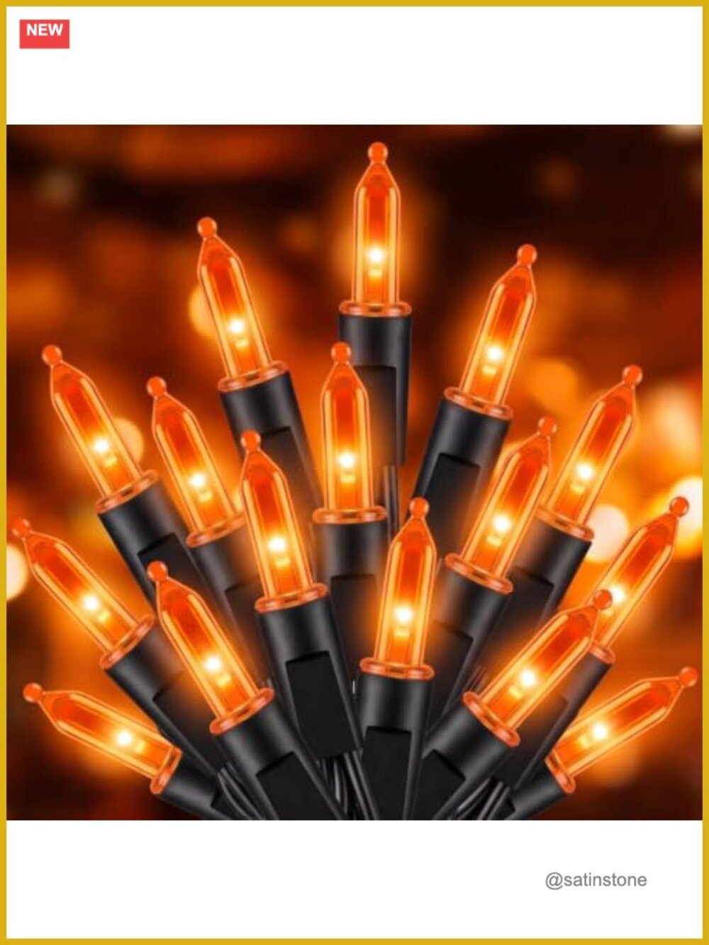 33ft LED Halloween String Lights, 100 Lights Indoor Outdoor Waterproof